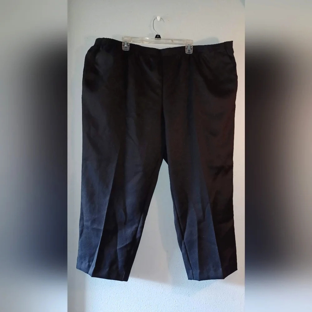 White Stag Black Dress Slacks Petite Plus Size 4X